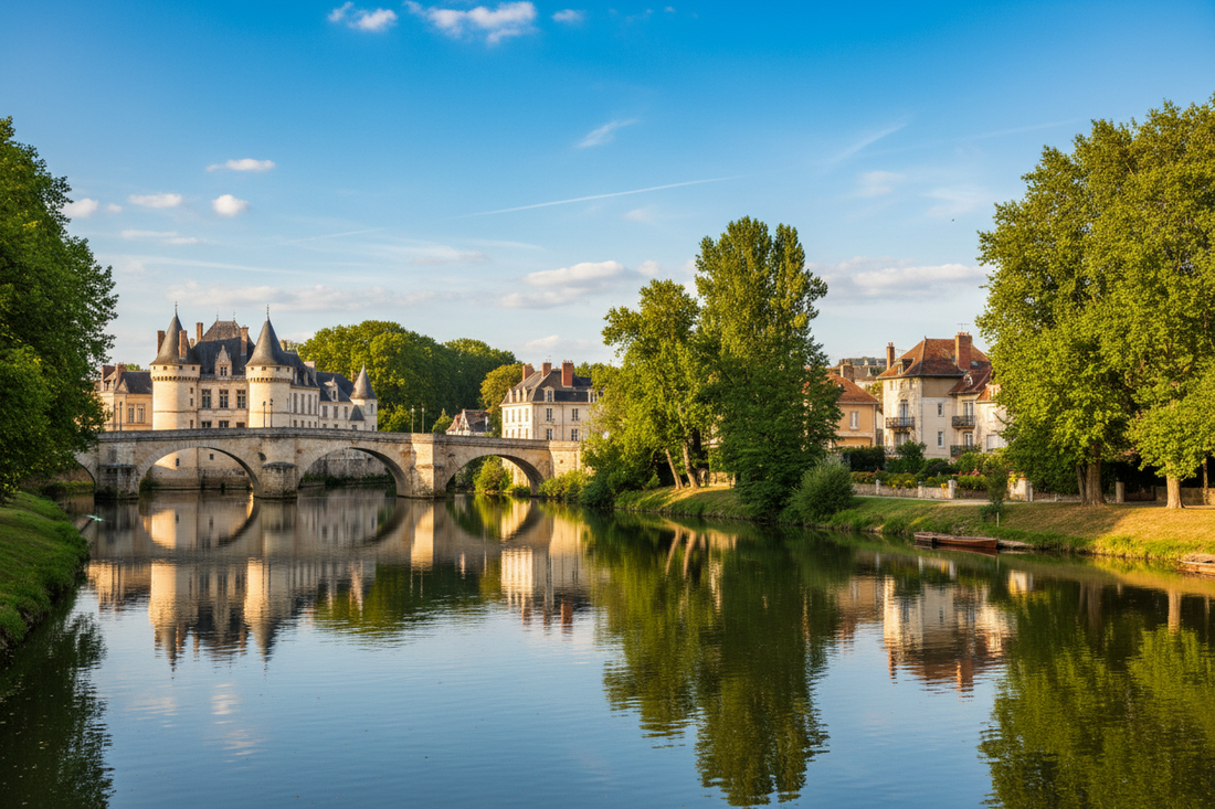Ville de Melun Vue de la Seine